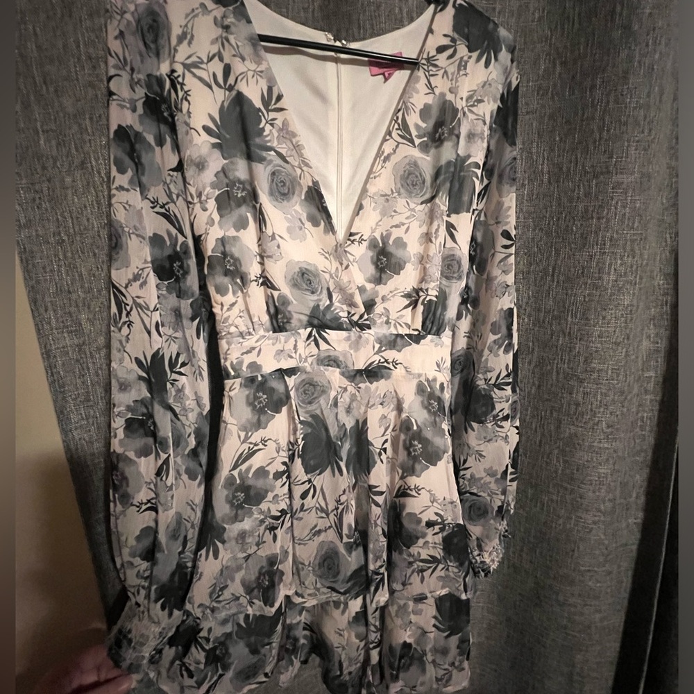 Black & white formal romper